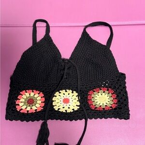 Crochet Bralette with flower details